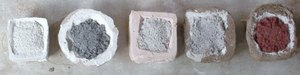 Glasmehl-Metalloxid Proben