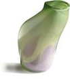 Vase, hellgrün mit grauen Pkt.